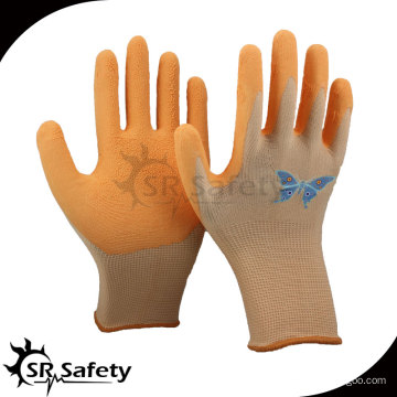 SRSAFETY guante de trabajo de seguridad de látex de 13G / guante de seguridad de espuma de látex, guantes de látex en guantes de casa de China